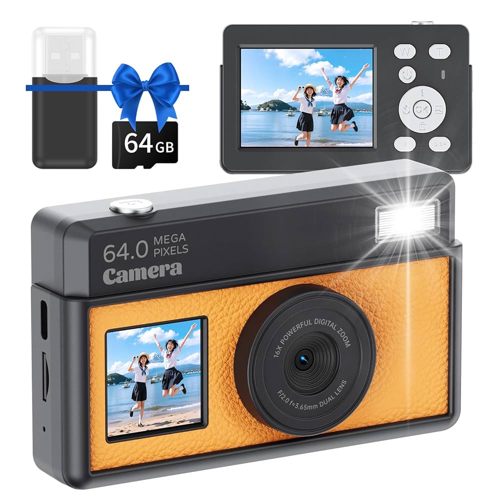 使用54ショットのみ 新品同様 デジタルカメラ4K 6400万画素 20倍ズーム 楽天市場】ビデオカメラ 初心者 16倍ズーム WiFi対応 高画質